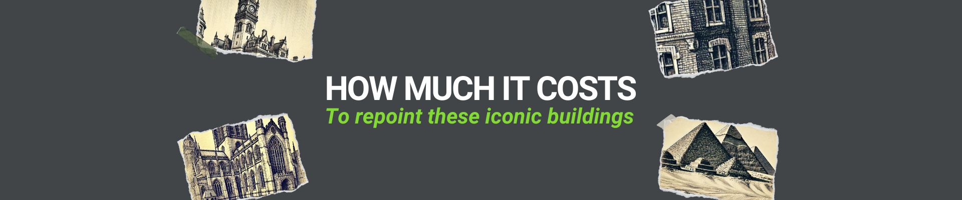 Historic masonry buildings featured in a repointing cost comparison