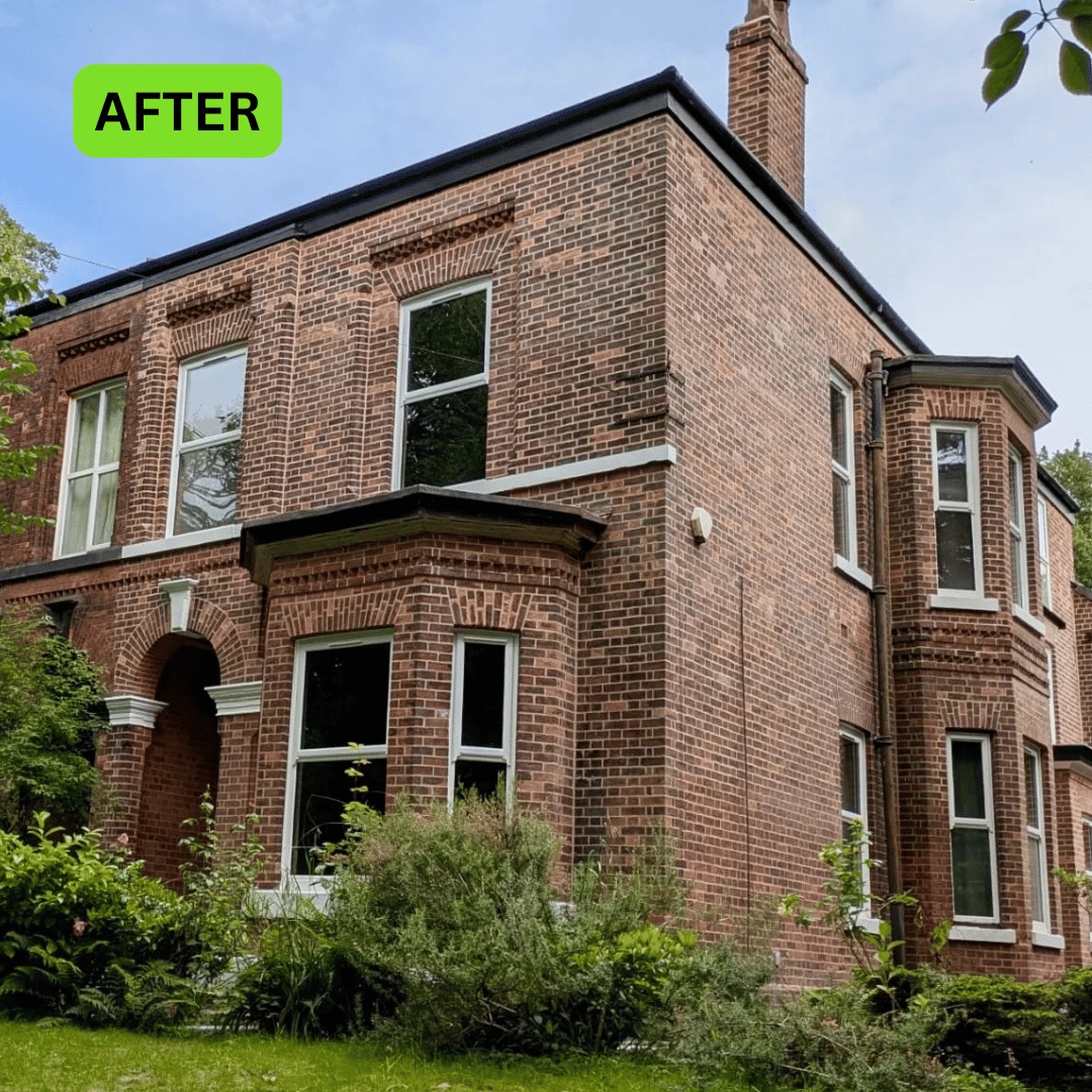 The same Leigh period property after brick pointing