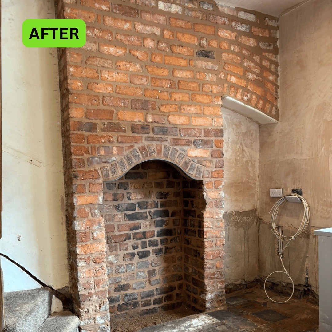 Restored Fireplace after repointing.
